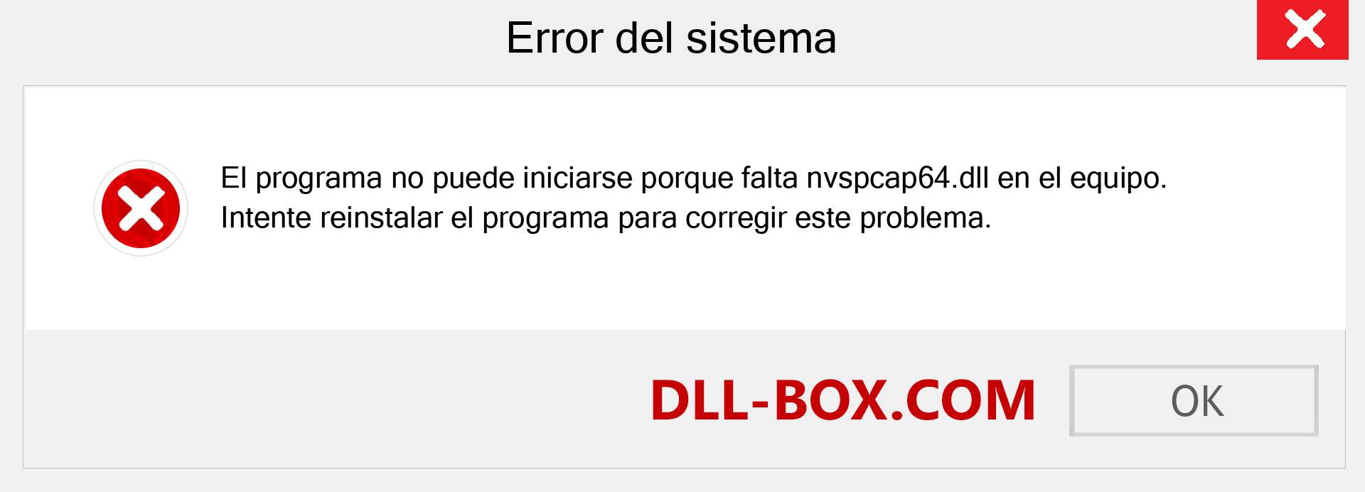 ¿Falta el archivo nvspcap64.dll ?. Descargar para Windows 7, 8, 10 - Corregir nvspcap64 dll Missing Error en Windows, fotos, imágenes